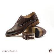 ست کفش و کمربند مردانه چرم mrc5011