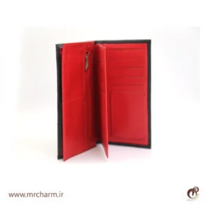 کیف پول مردانه پالتویی چرم شترمرغ mrc1211-16