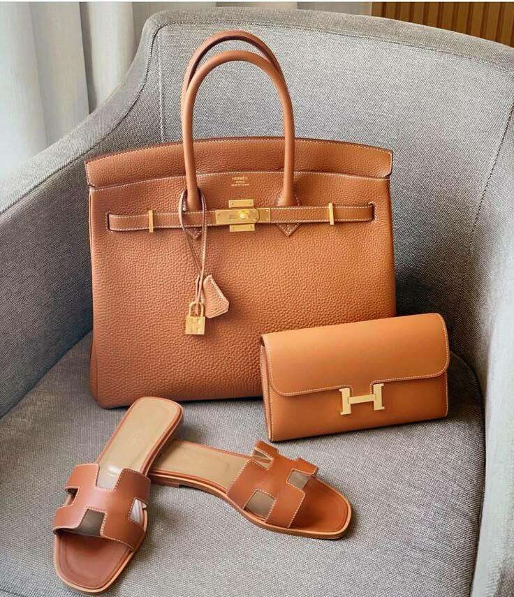 کیف و صندل قهوره ای روشن