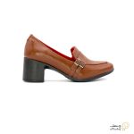 کفش پاشنه دار مجلسی چرم زنانه mrc2118-07 - تصویر 3
