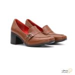 کفش پاشنه دار مجلسی چرم زنانه mrc2118-07 - تصویر 6