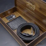 ست کمربند و جاکارتی و فندک چرم mrc1318-37
