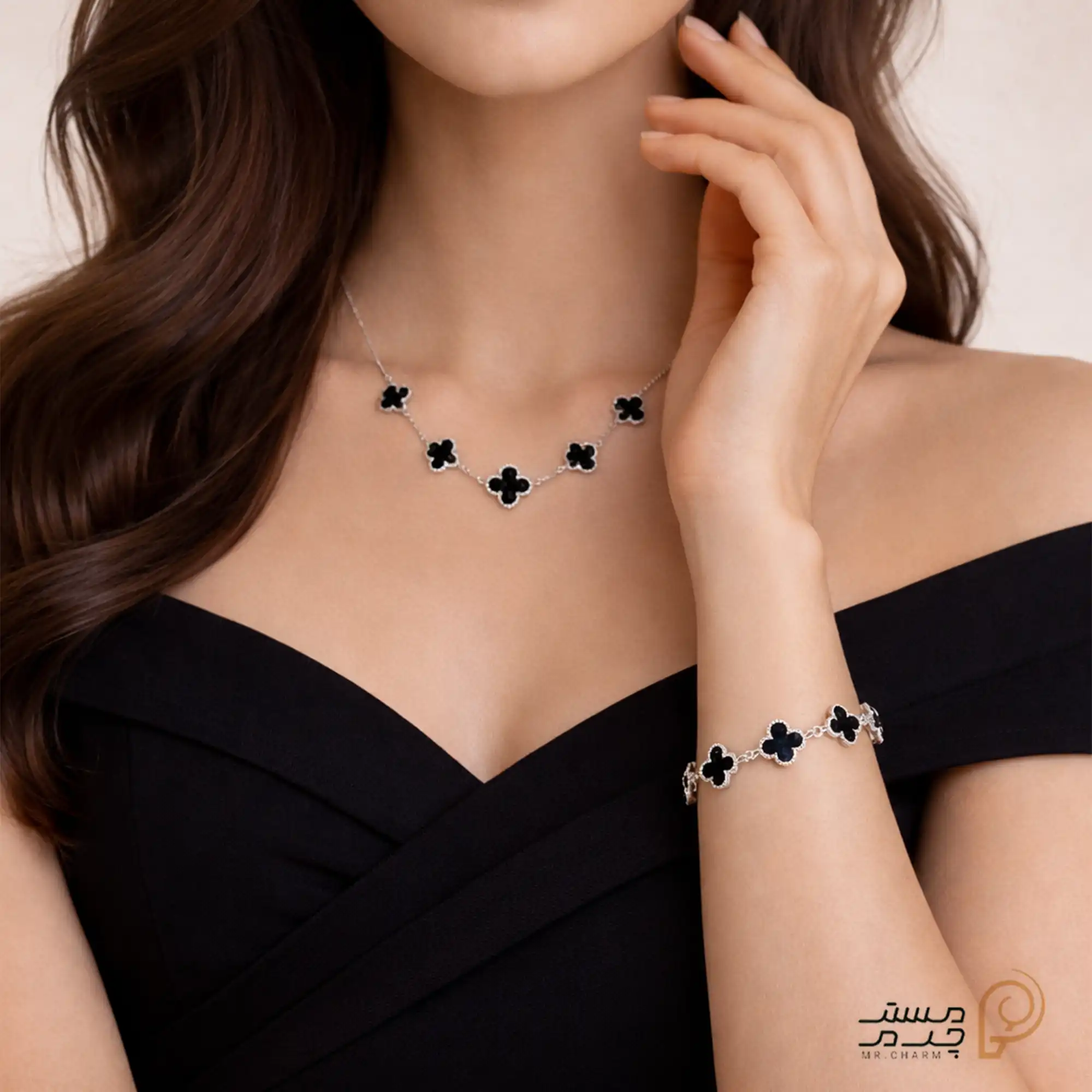 0145df54s54d ست دستبند و گردنبند Van Cleef کد mr25-01 - Image 1