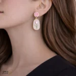 گوشواره میناکاری طرح گل mr25-05 - Image 2