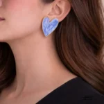 گوشواره میناکاری طرح قلب mr25-04 - Image 2